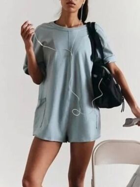FP Movement by Free People Hot Shot Tee Romper Sz M
